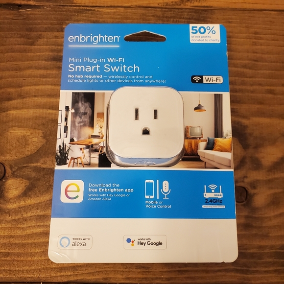Enbrighten Mini Plug-in Wi-Fi Smart Switch - White - Picture 9 of 9